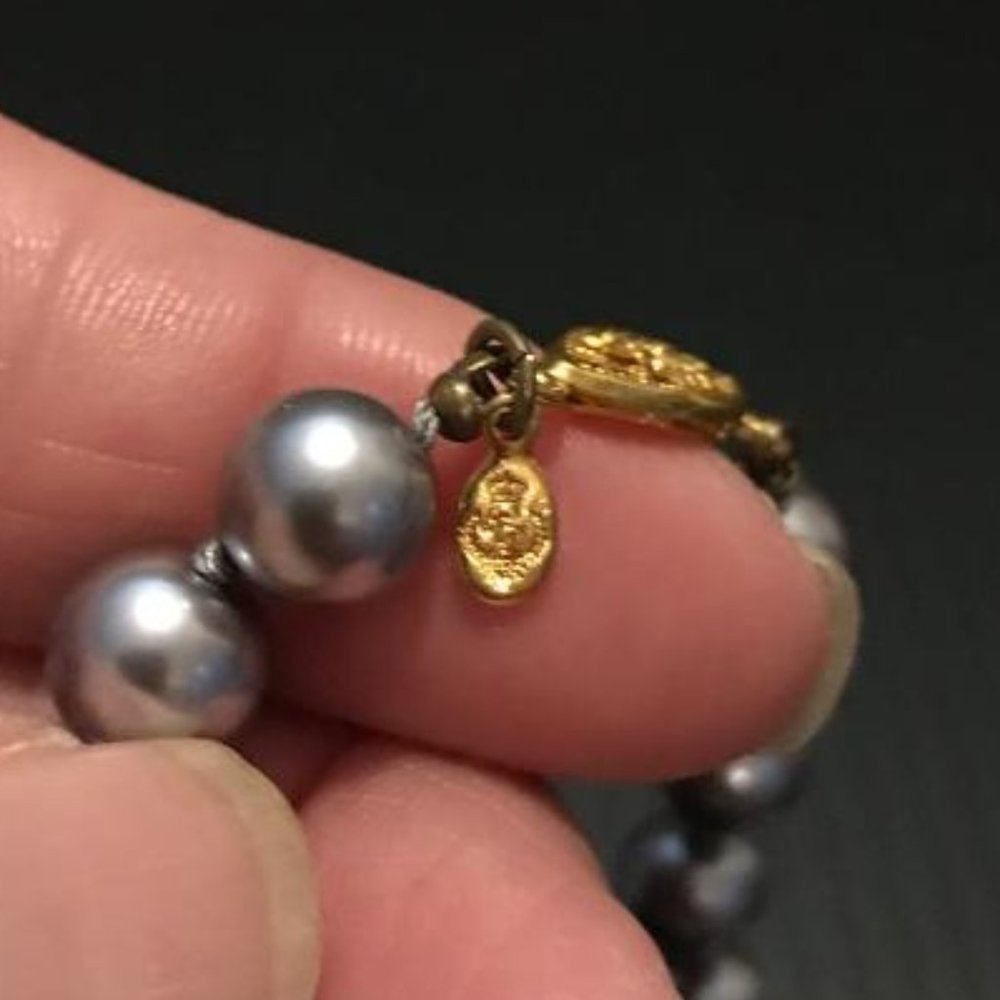 Premier Designs Faux Gray Pearl Necklace - Picture 5 of 7